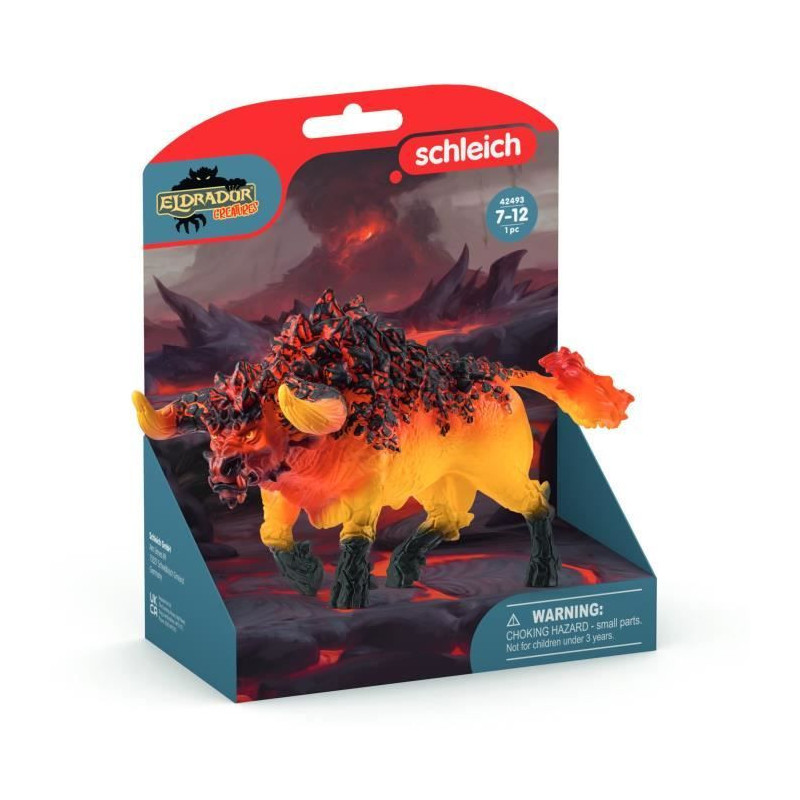 Schleich 42493 Eldrador Creatures Fire Bull Figurine, Ages 7 and Up