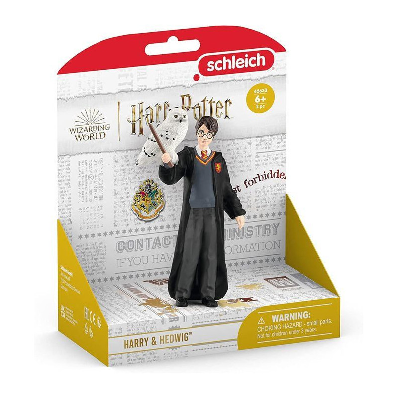 Figurine - SCHLEICH - Harry and Hedwig - House Gryffindor - Owl Hedwig