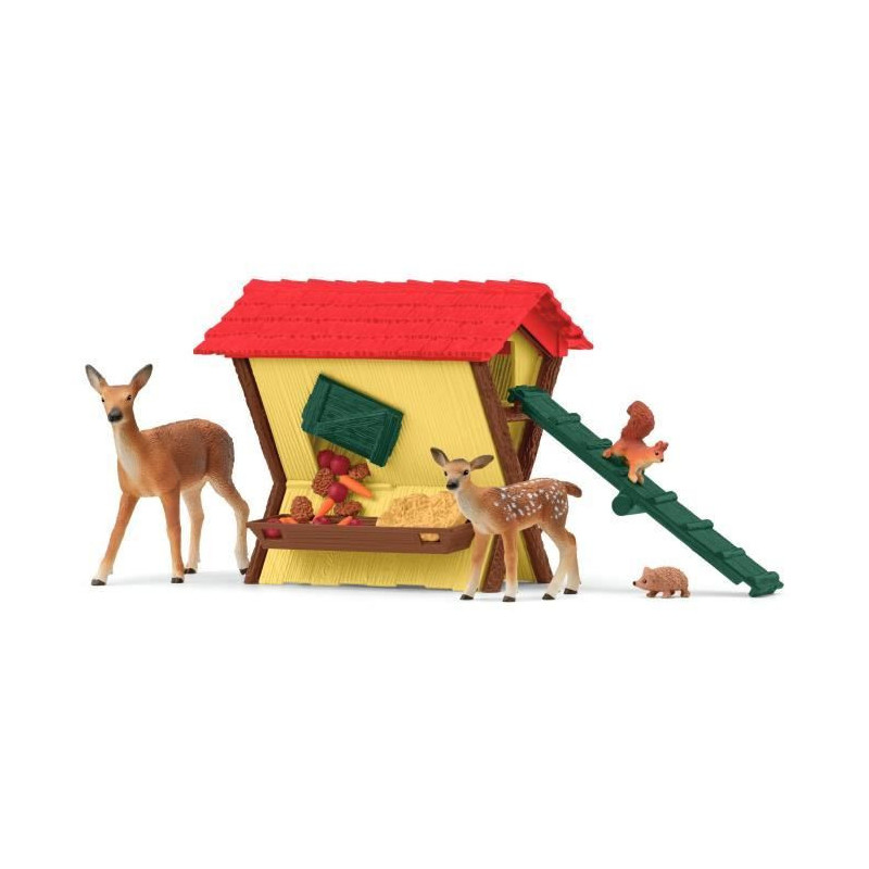 Forest Animal Hut, Schleich 42658 Farm World Chest, for Children from