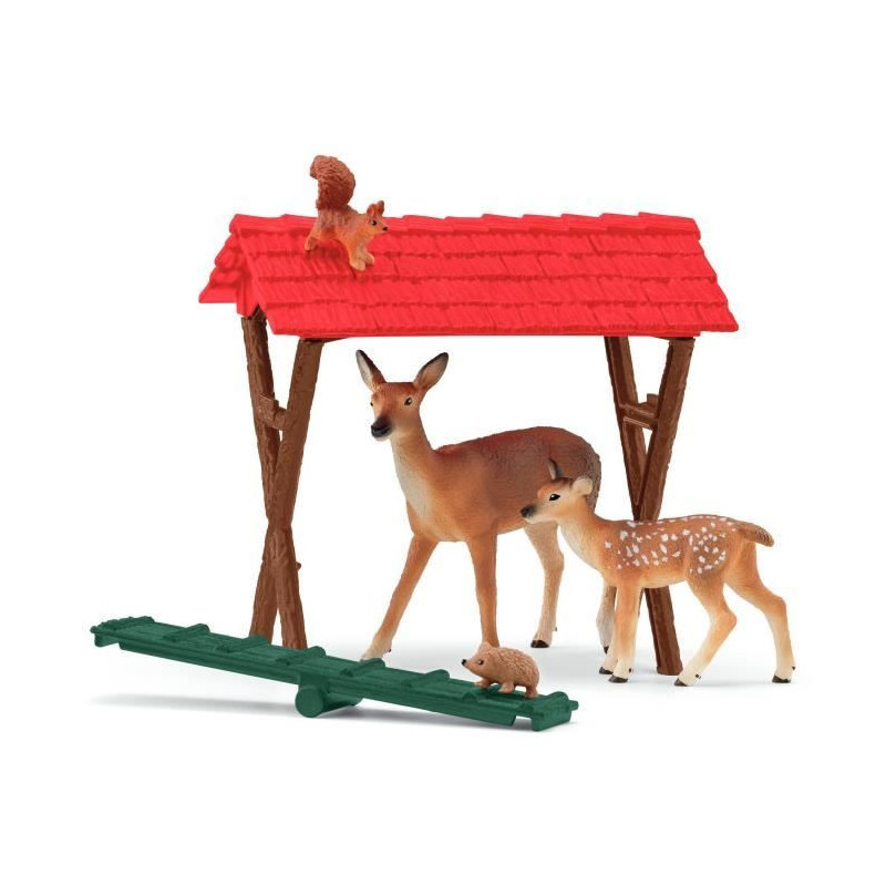 Forest Animal Hut, Schleich 42658 Farm World Chest, for Children from