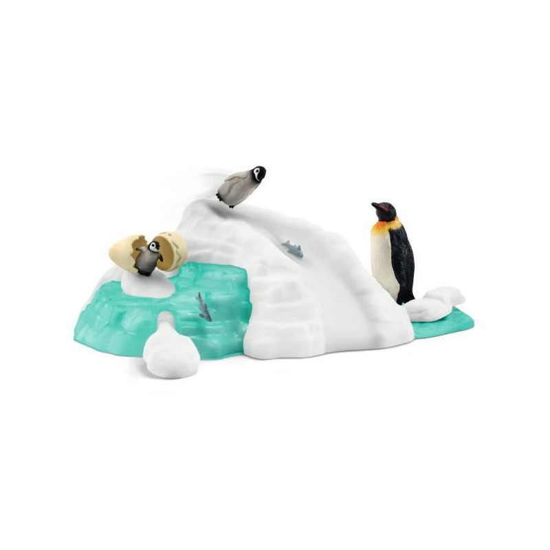Schleich 42661 Wild Life Penguin Family on the Ice Floe Figurines for