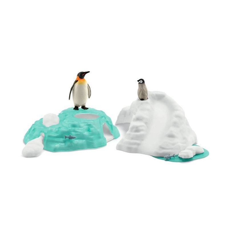 Schleich 42661 Wild Life Penguin Family on the Ice Floe Figurines for