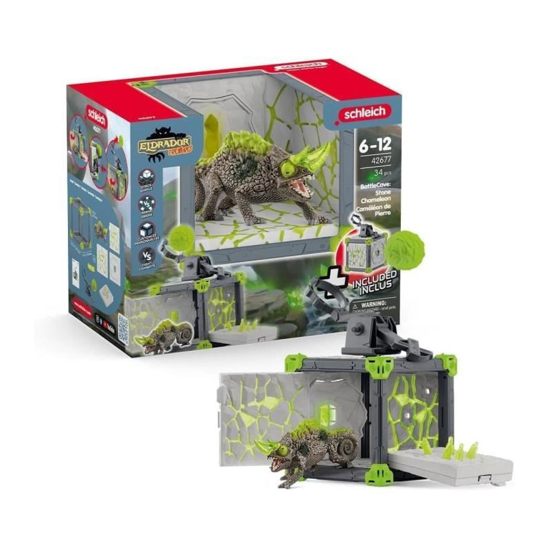 BattleCave Stone Chameleon, Arena Extension, SCHLEICH 42677 Eldrador C