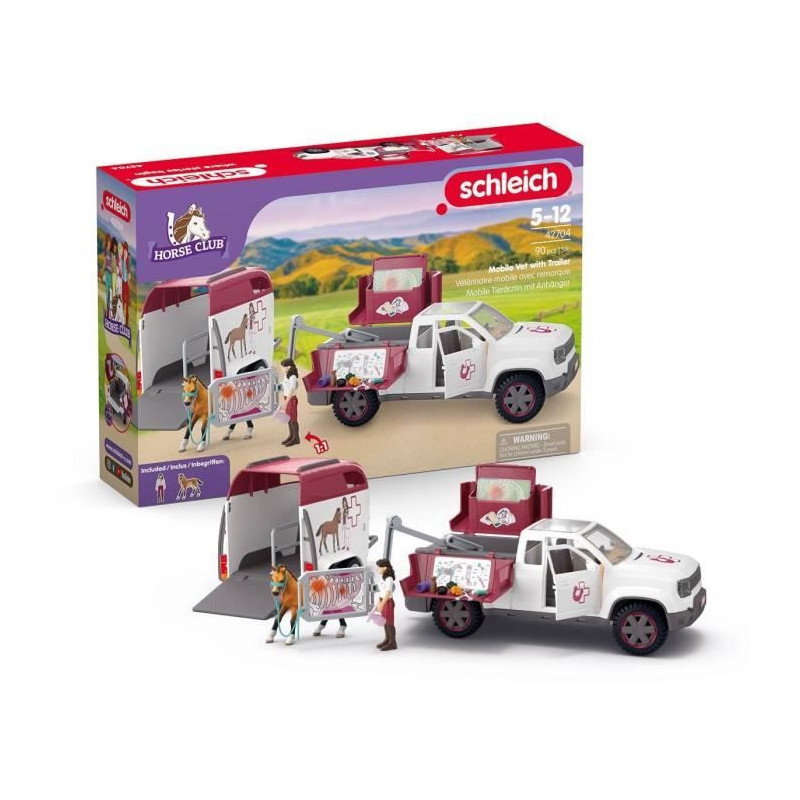 Mobile Veterinary Set with Trailer, SCHLEICH 42704 Horse Club