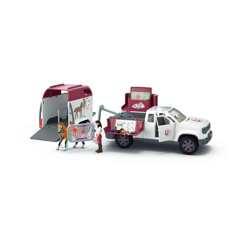 Mobile Veterinary Set with Trailer, SCHLEICH 42704 Horse Club
