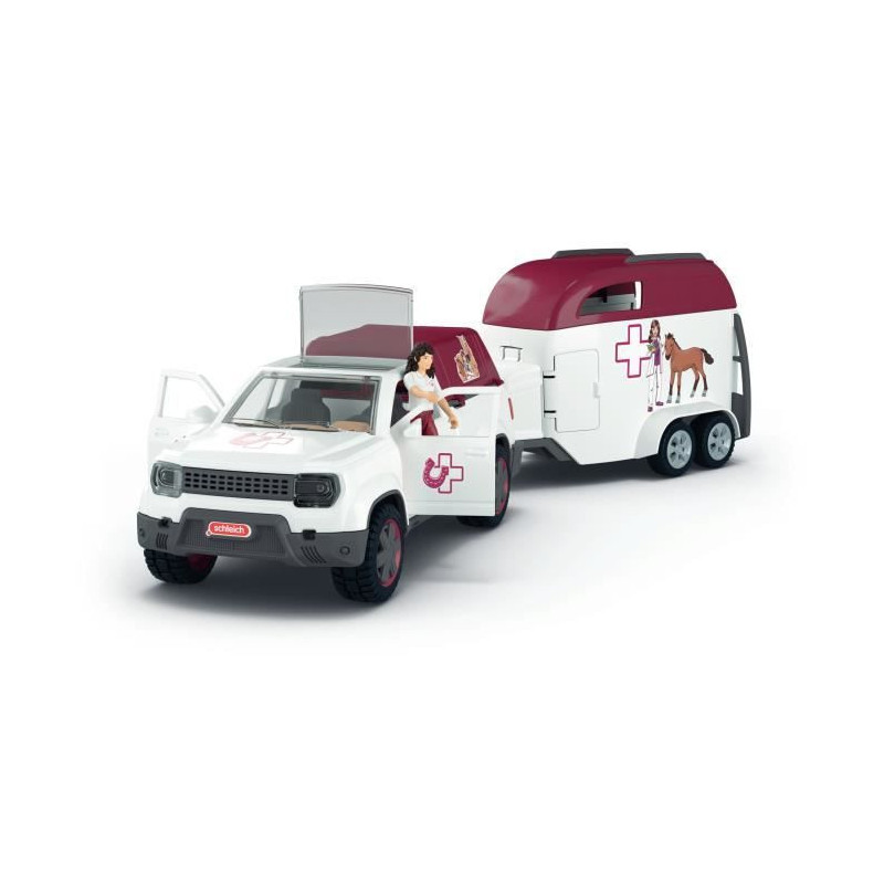 Mobile Veterinary Set with Trailer, SCHLEICH 42704 Horse Club
