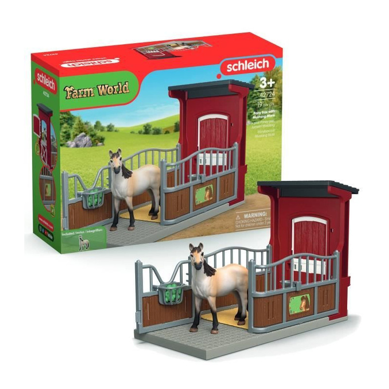 Box set with Mustang mare, SCHLEICH 42724 Farm World, from 4 years old