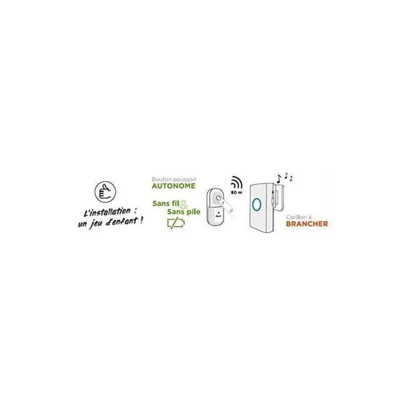 Wireless plug-in chime without battery - OneBell 80 Eco - SCS SENTINEL