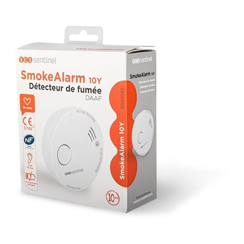 Smoke detector - SCS SENTINEL - DAAF SmokeAlarm - 10 year warranty
