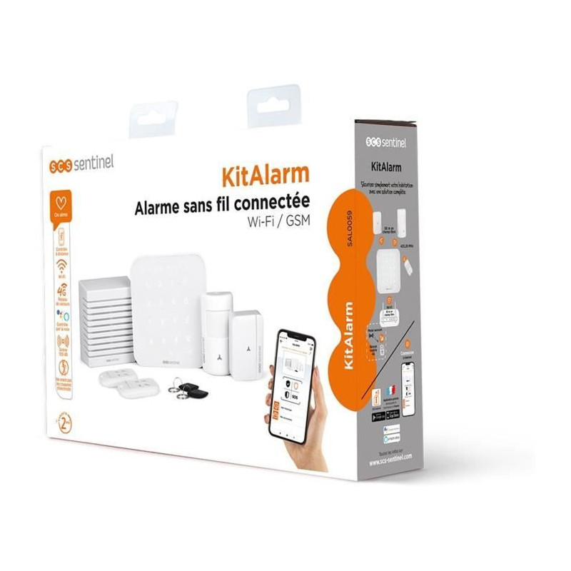 Wireless alarm connected Wi-Fi and GSM 4G - KitAlarm - SCS SENTINEL
