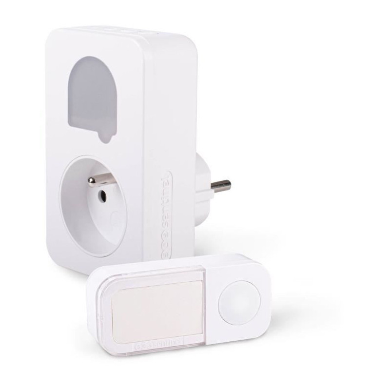 Wireless and battery-free doorbell with integrated socket - SCS SENTIN