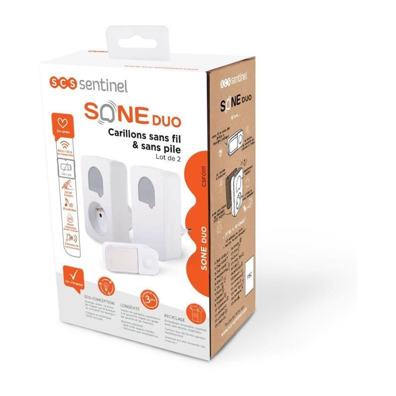 Chimes - SCS SENTINEL - SONE DUO - Wireless and battery-free - Set of