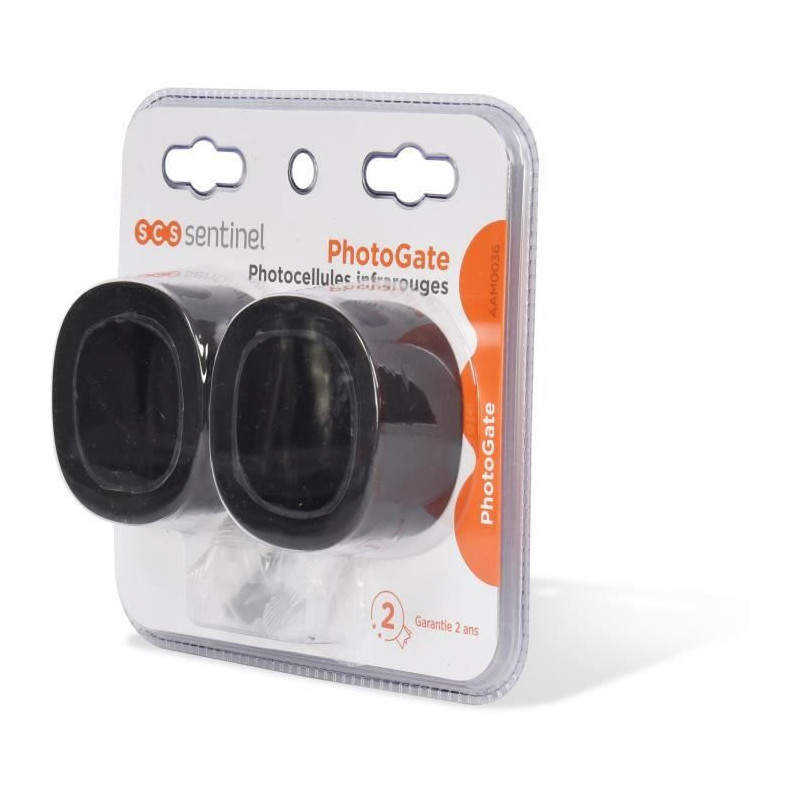 Game of 2 IP44 wired infrared photocells, range 10m in free field - Ph