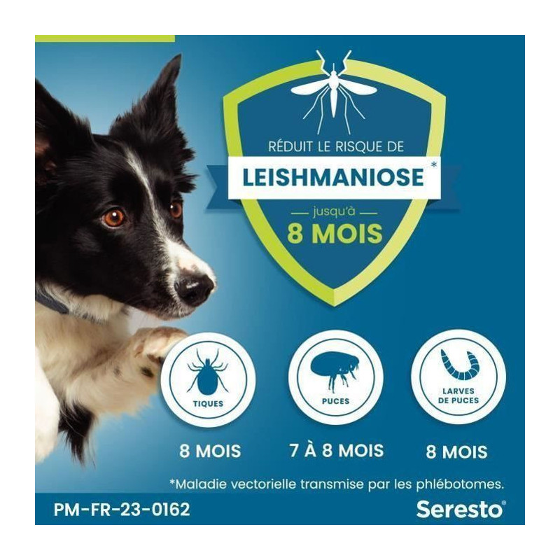 Seresto Large Dog Anti-Puaces and Anti-Tiques necklace +8kg 2 units