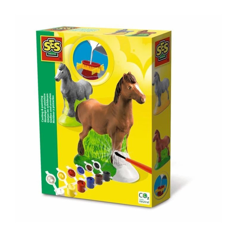 Casting and painting - Horse - SES CREATIVE - Latex mold, drying rack,