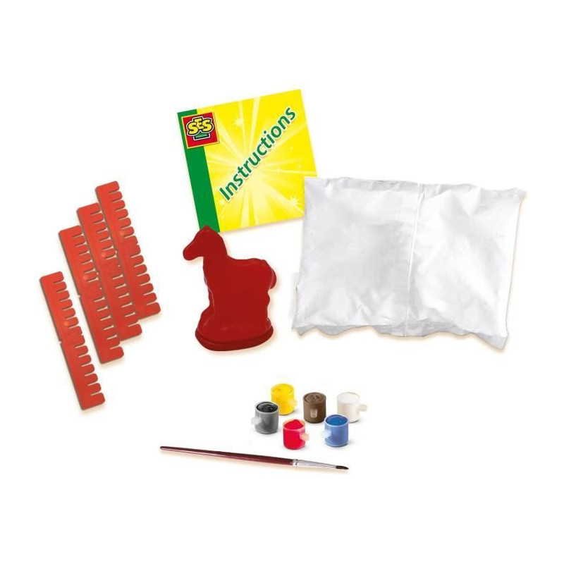 Casting and painting - Horse - SES CREATIVE - Latex mold, drying rack,