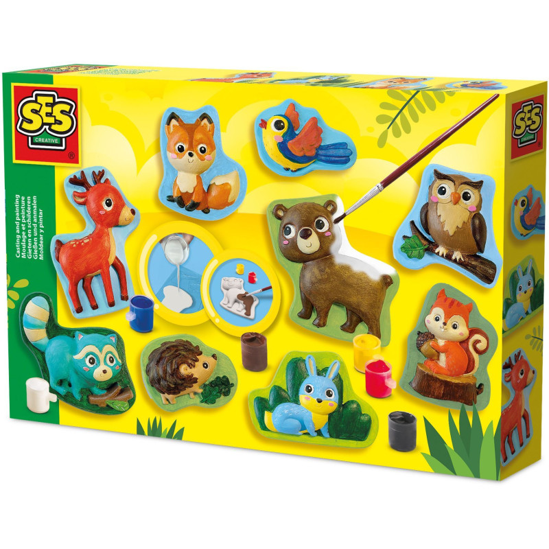Casting and painting - Forest animals - SES CREATIVE - Made from recyc