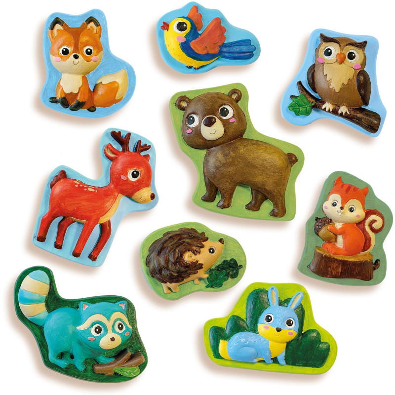 Casting and painting - Forest animals - SES CREATIVE - Made from recyc