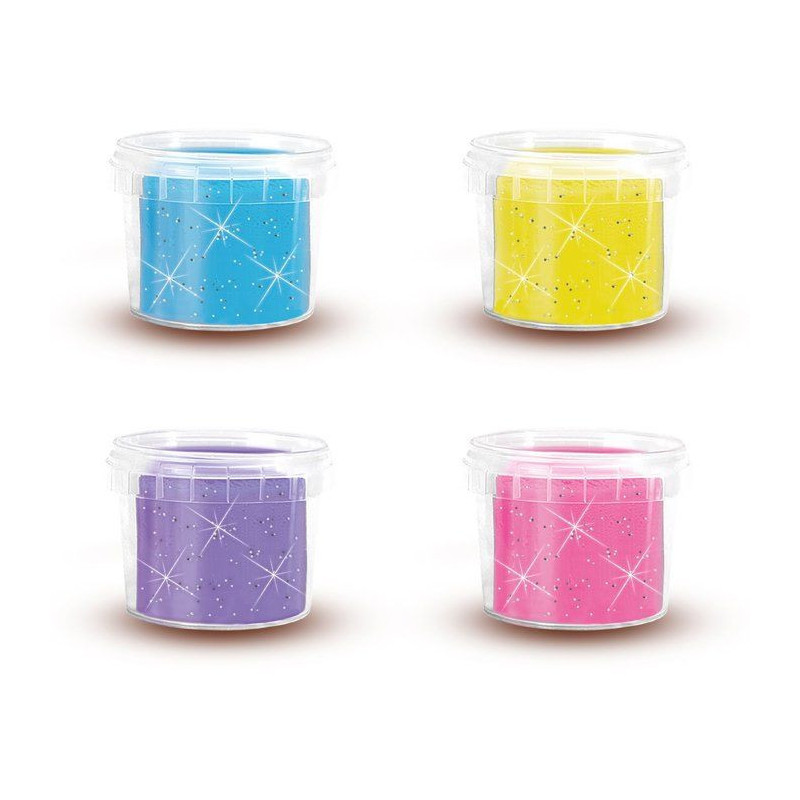 Feel good modeling clay - Glittery (4x90gr) - SES CREATIVE