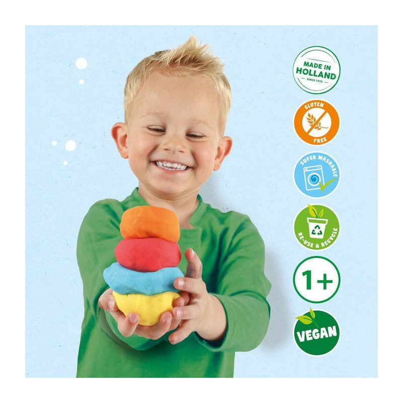 Feel good modeling clay - Glittery (4x90gr) - SES CREATIVE