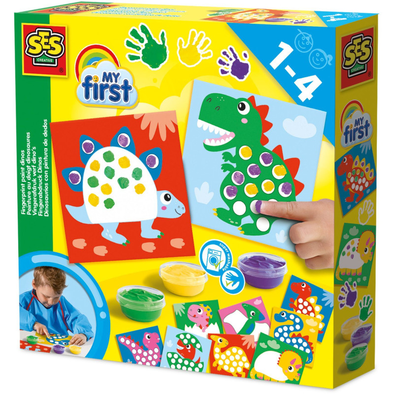 My first - Finger painting - Dinosaurs - SES CREATIVE - Paint 10 dinos