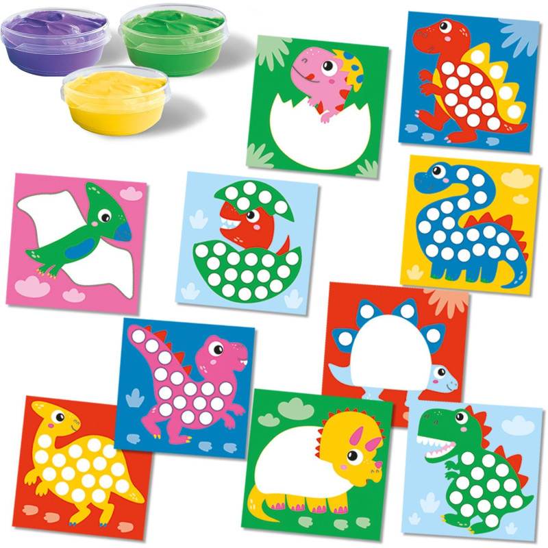 My first - Finger painting - Dinosaurs - SES CREATIVE - Paint 10 dinos
