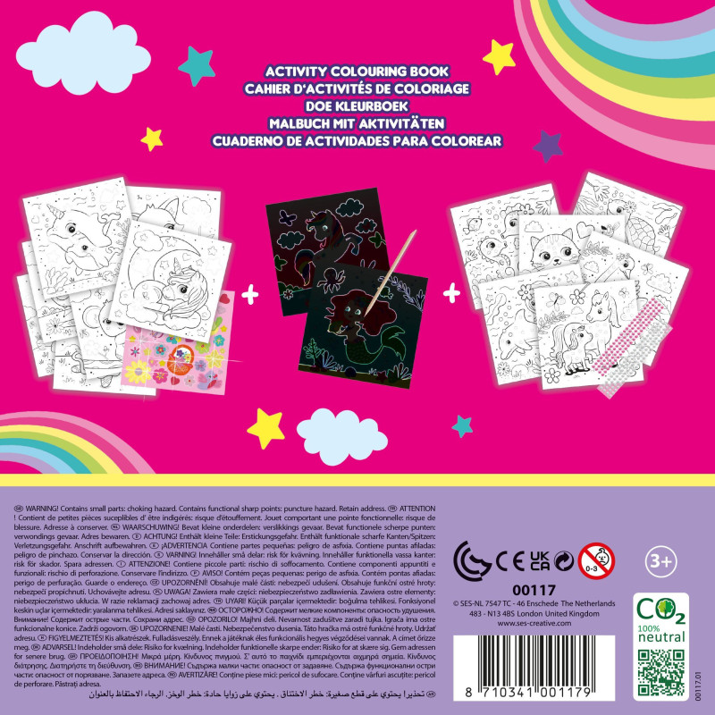 Stepped 3 in 1 sequin coloring activity book