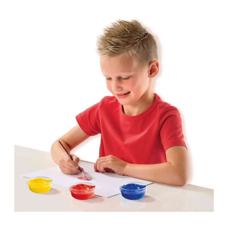 Gouache (6x45ml) - SES CREATIVE - Six colors: red, blue, white, black,