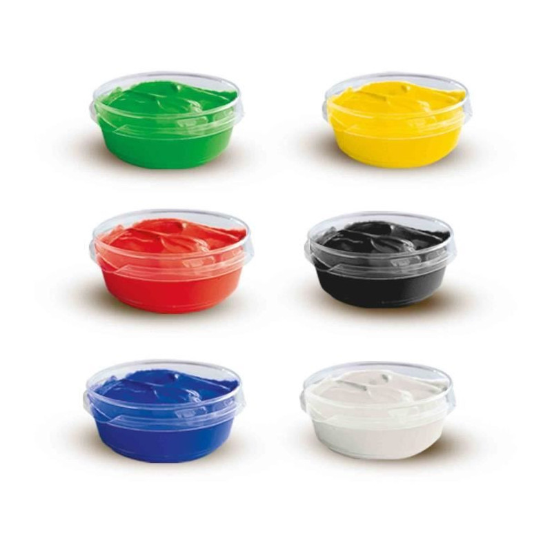 Gouache (6x45ml) - SES CREATIVE - Six colors: red, blue, white, black,