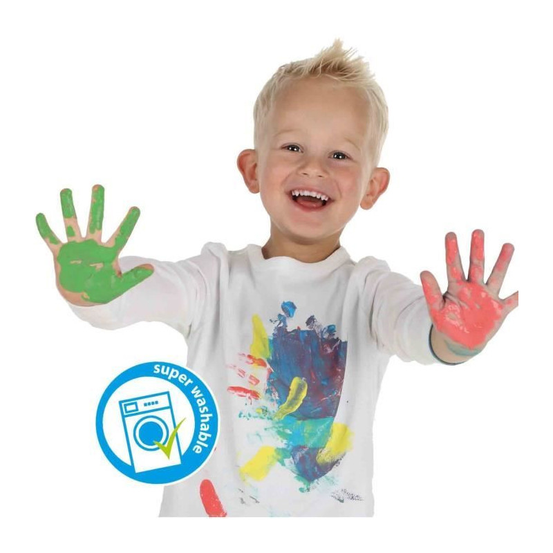 Finger paint 6 colors x 45ml - SES CREATIVE - Color intensity and easy