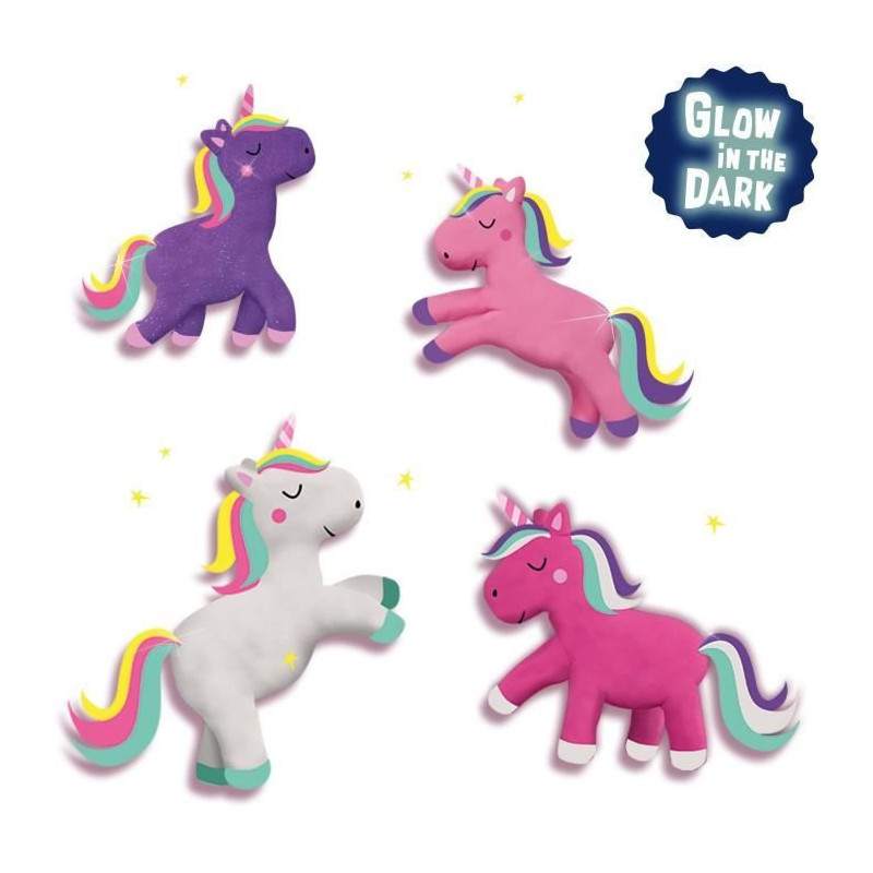 Unicorn modeling clay 4x90 g - SES CREATIVE - Specially designed to cr