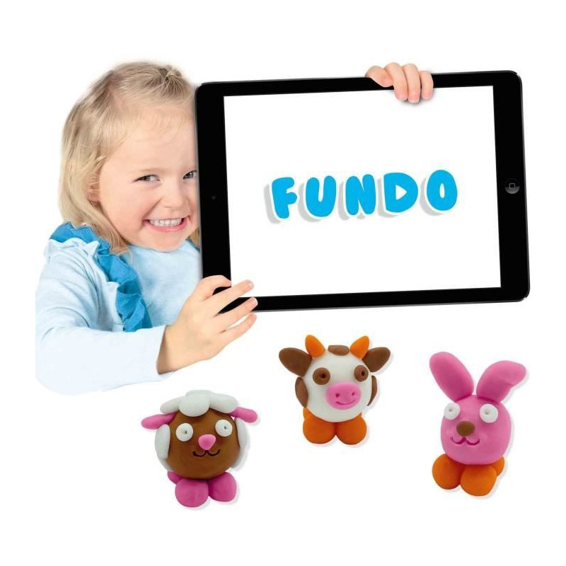 FunDo Play Dough - Farm Animals (3x90gr-1x40gr) - SES CREATIVE - Inter