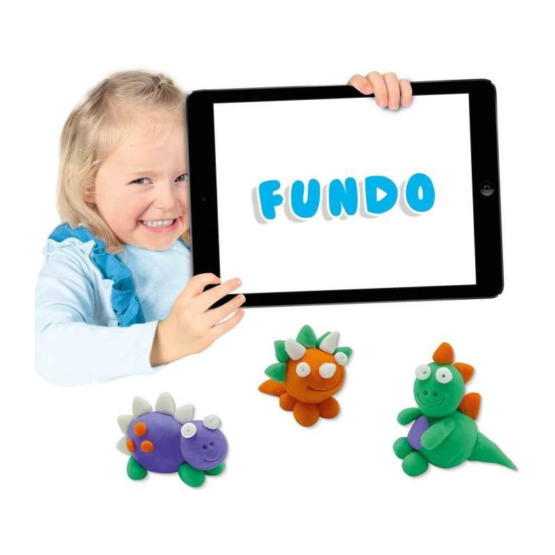 FunDo Modeling Clay - Dinosaurs (3x90gr-1x40gr) - SES CREATIVE - Inter