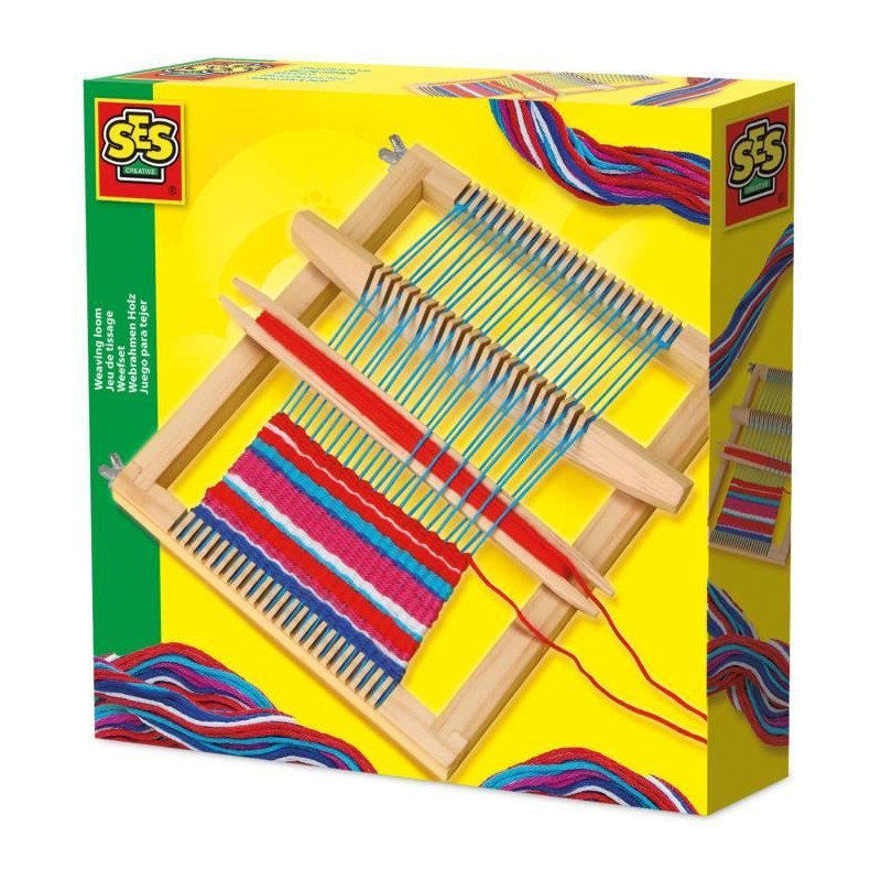 SES CREATIVE Weaving Set - With yarns of different colors