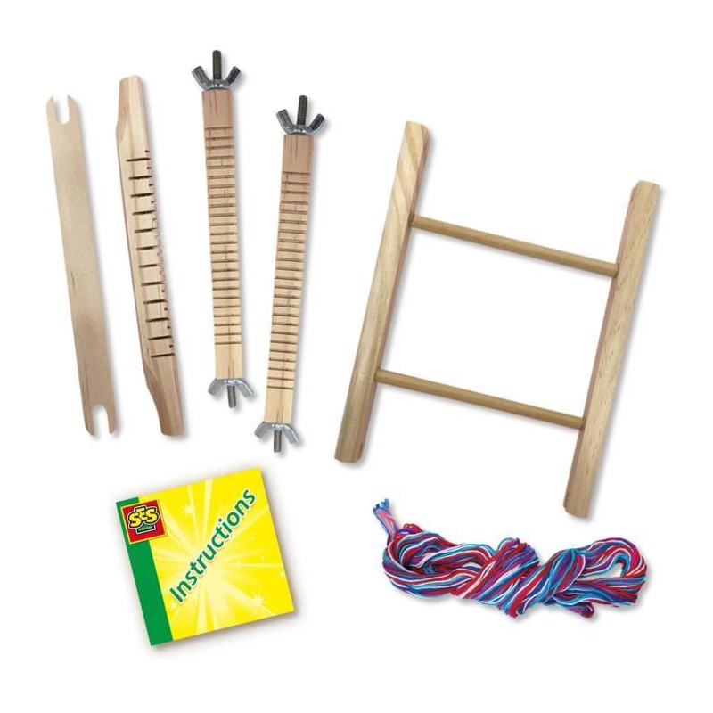 SES CREATIVE Weaving Set - With yarns of different colors