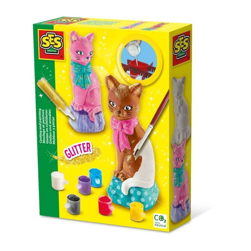 Casting and painting - Cat - Creative hobbies - SES CREATIVE - To make