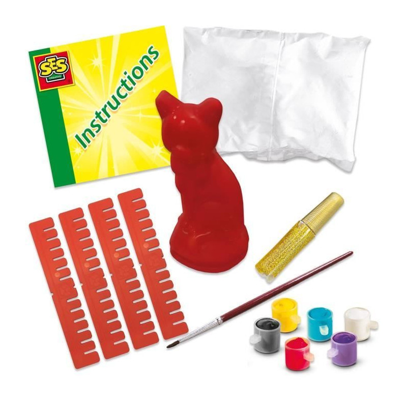Casting and painting - Cat - Creative hobbies - SES CREATIVE - To make