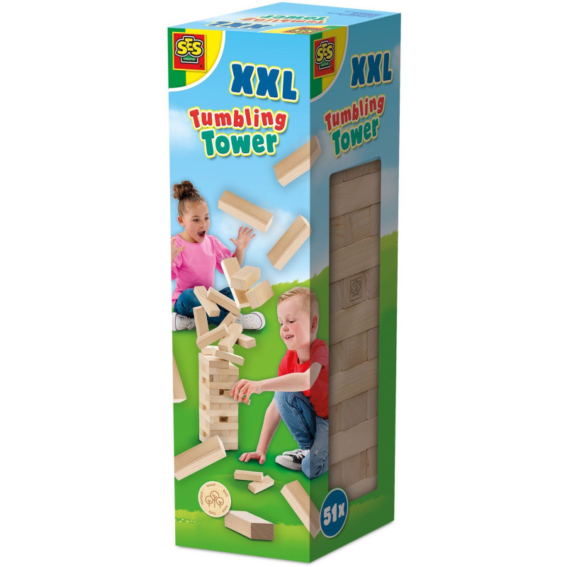 XXL Tumbling Tower - Skill game - SES CREATIVE - XXL version for outdo