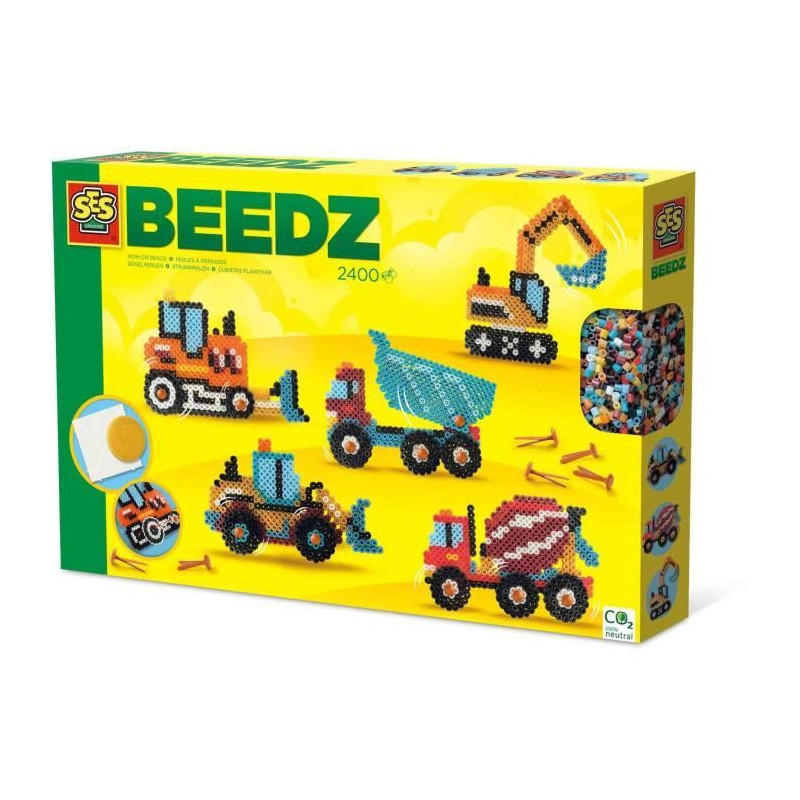 Ironing beads - Construction trucks - SES CREATIVE - Create 5 types of