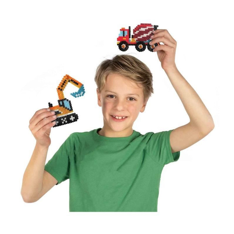 Ironing beads - Construction trucks - SES CREATIVE - Create 5 types of