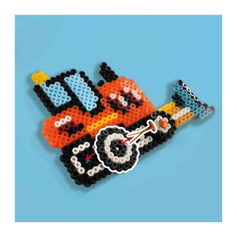 Ironing beads - Construction trucks - SES CREATIVE - Create 5 types of