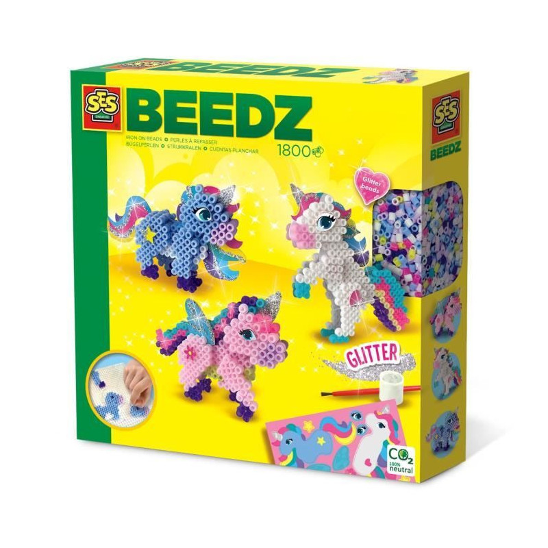 Ironing beads - Unicorns - SES CREATIVE - Create superb 3D unicorns.
