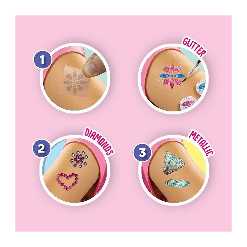 3 in 1 glamour tattoos - SES CREATIVE - Multicolor - White - For child