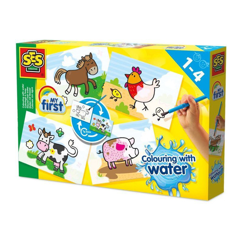 SES CREATIVE - 14455 - Coloring in water - Farm animals