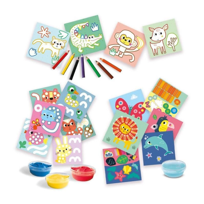 SES CREATIVE - My first - 3 in 1 Finger painting, coloring and sticker