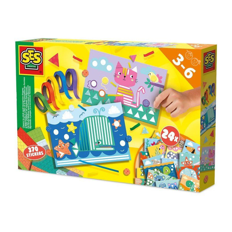 SES CREATIVE - I learn to paste and recognize shapes