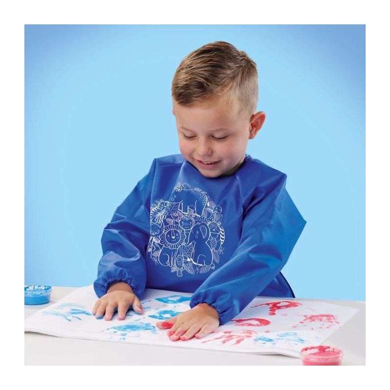 SES CREATIVE - Finger painting kit with Eco apron - 100% recycled