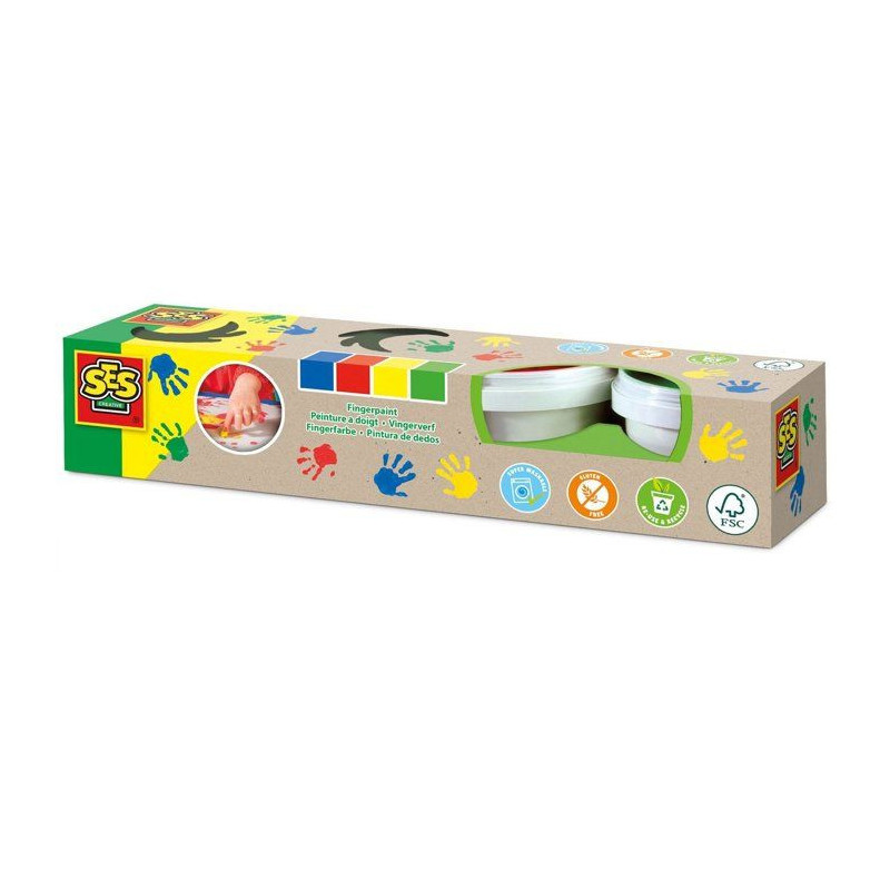 SES CREATIVE ECO Finger Painting 4 colors