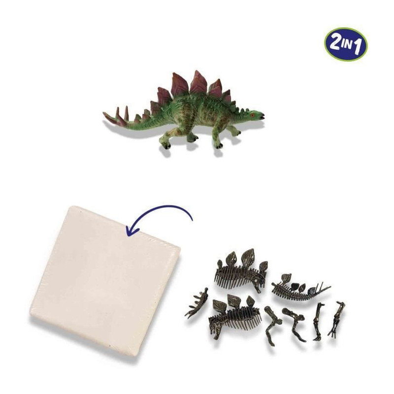 2-in-1 Dinosaur and Skeleton Dig - Stegosaurus - SES CREATIVE