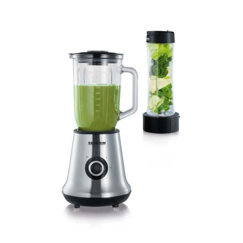 Severin SM3737 Classic Blender with Mix & Go - Stainless steel nutrien